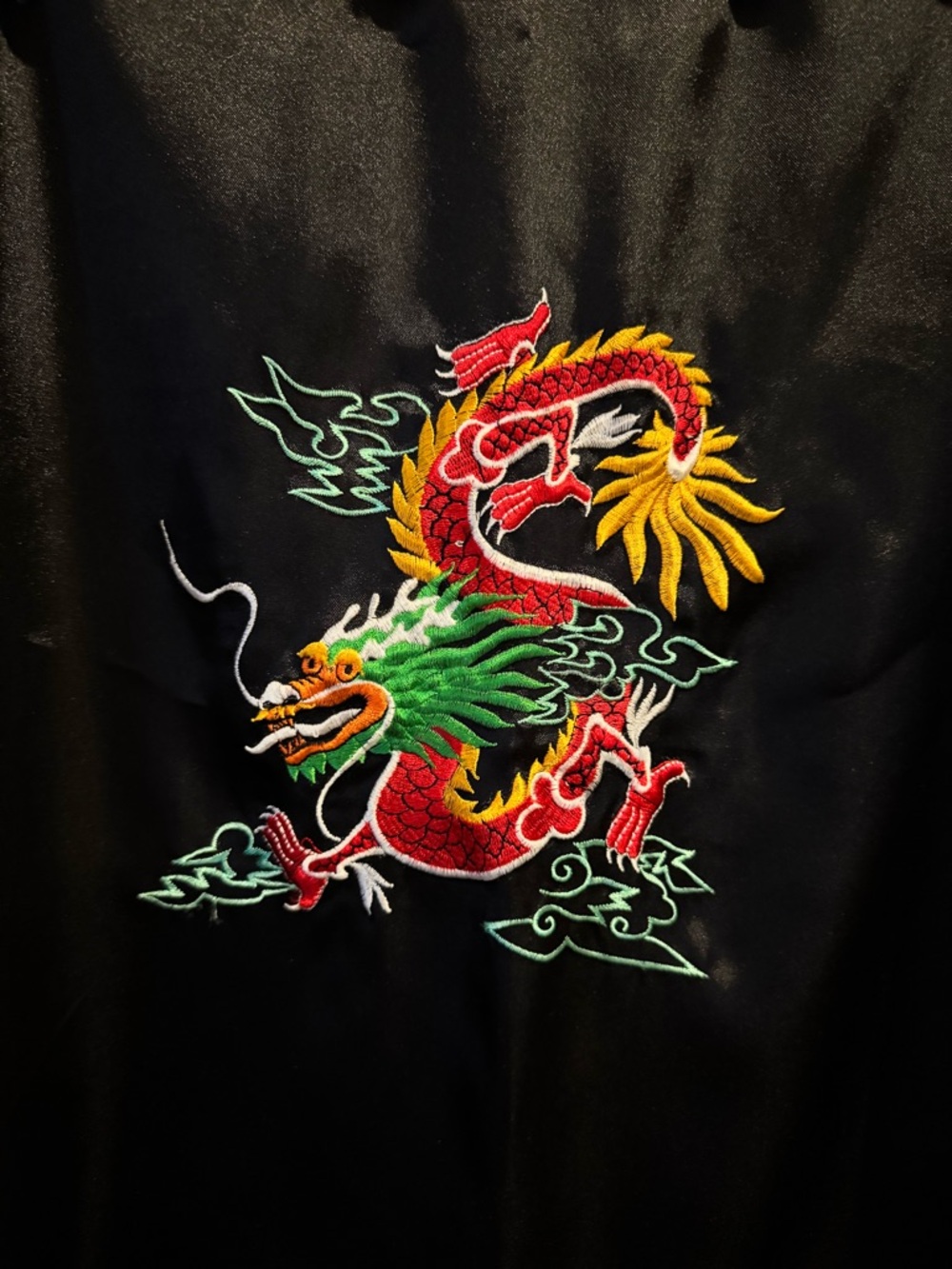 Navy Blue Kimono Style Robe - Picture 5 of 6